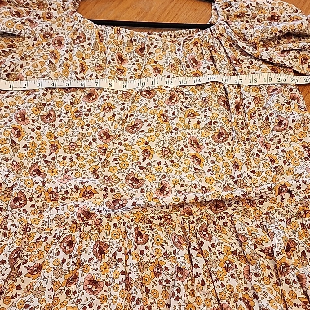Floral Ruffle Sleeve Women's Dress - Picture 7 of 10